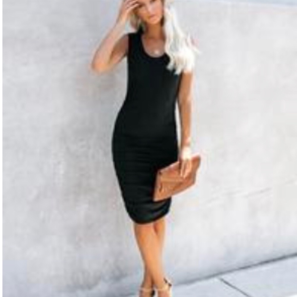 Ruched jersey dress